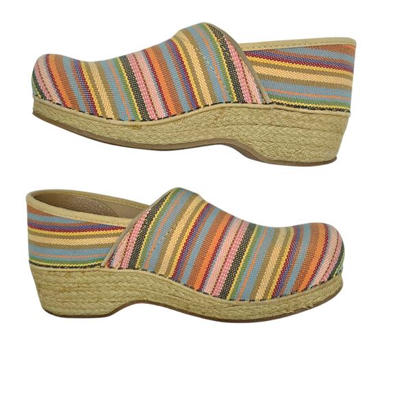 Dansko Jute Pro Multi Stripe Professional Clogs EU 40 | US 9.5-10 - Picture 1 of 9
